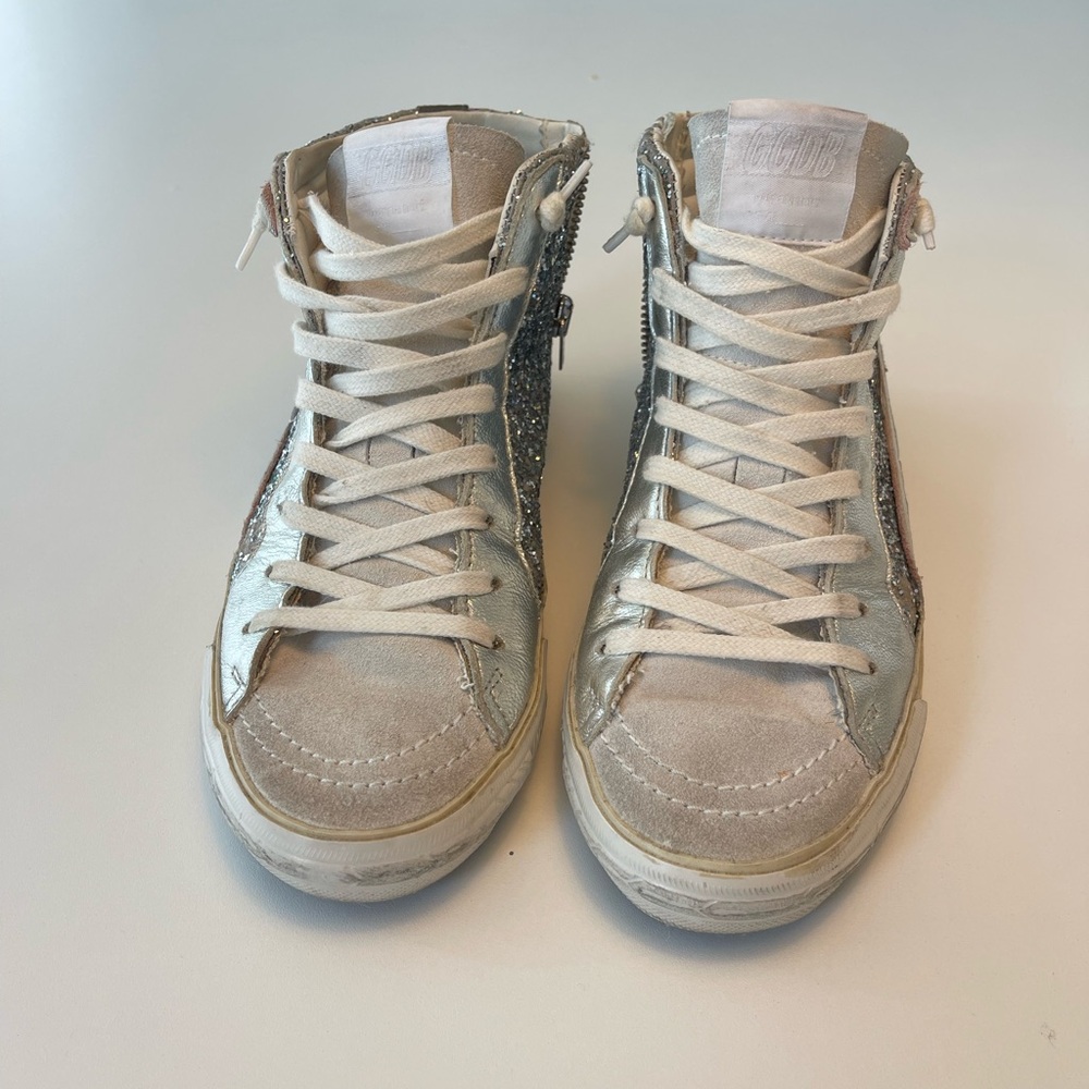 Golden Goose Slide Sneakers with glitter